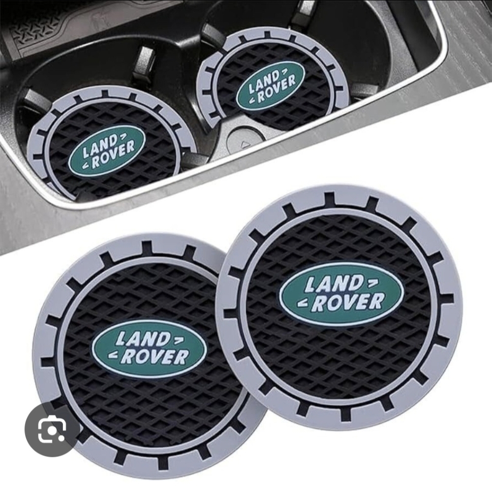 ROVE Black and Silver Car Coasters